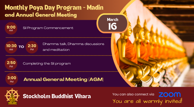 Madin Poya Day Program and AGM